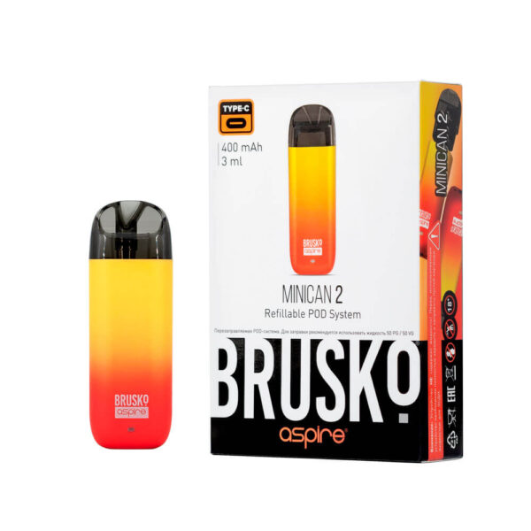 Brusko Minican 2 Pod 400mAh (Красно-жёлтый градиент)