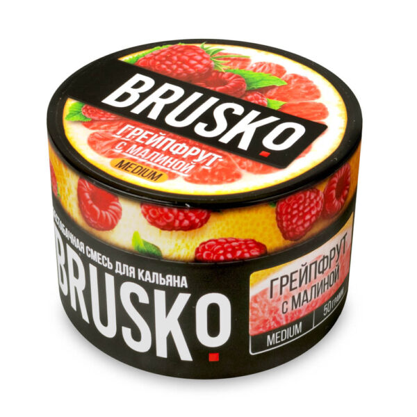 Бестабачная смесь для кальяна Brusko (Грейпфрут С Малиной) 50г Medium