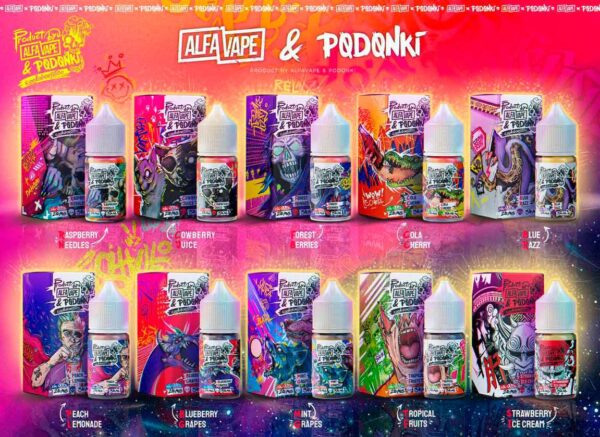 Жидкость ALFA VAPE & PODONKI Salt - Tropical Fruits 30мл (Ultra Hard 7+)