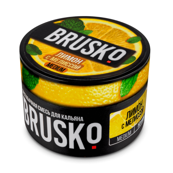 Бестабачная смесь для кальяна Brusko (Лимон С Мелиссой) 50г Strong