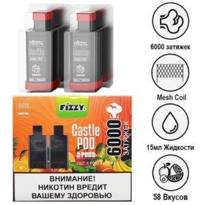 Картридж FIZZY Castle (Клубника Манго Персик)