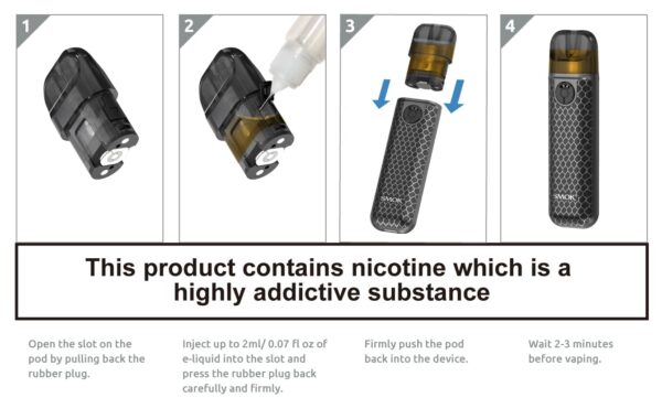 Smok Novo 4 Mini Pod Kit 900mAh (Silver Black Cobra)