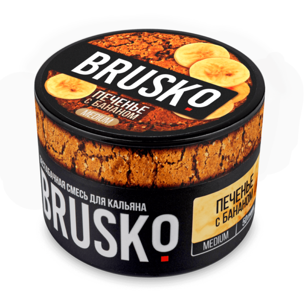 Бестабачная смесь для кальяна Brusko (Печенье С Бананом) 50г Strong