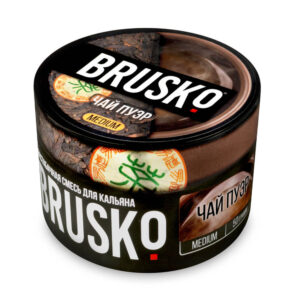 Бестабачная смесь для кальяна Brusko (Чай Пуэр) 50г Strong