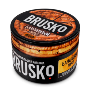 Бестабачная смесь для кальяна Brusko (Банановый Пирог) 50г Strong