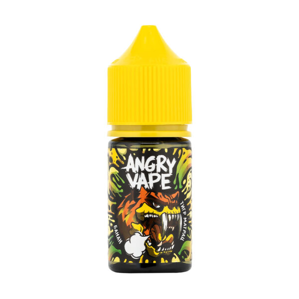 Жидкость Angry Vape Salt 30мл - Тигр Матрац (банан) 0мг (М)