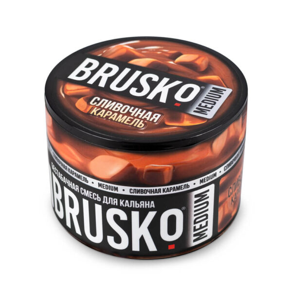 Бестабачная смесь для кальяна Brusko (Сливочная Карамель) 50г Medium