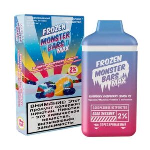 Одноразовая ЭС Jam Monster Bars Max 6000 - Blueberry Raspberry Lemon Ice (Черника Малина Лимон лед)