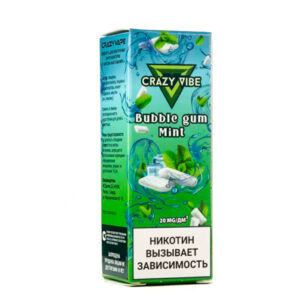 Жидкость Crazy Vibe Salt - Bubble gum mint 30мл (20 Strong) (M)