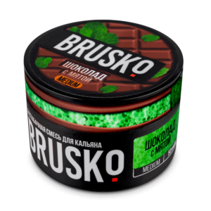 Бестабачная смесь для кальяна Brusko (Шоколад С Мятой) 50г Strong