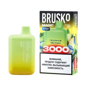 Одноразовая ЭС Brusko Magic 3000 - Ледяное яблоко (М)