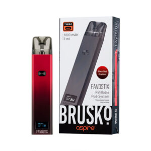 Brusko Favostix Pod 1000mAh (Чёрно-красный градиент)