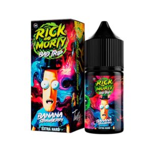 Жидкость Rick & Morty BAD TRIP Salt - Banana Strawberry (Клубинка Банан) 30мл (20 Hard) (M)